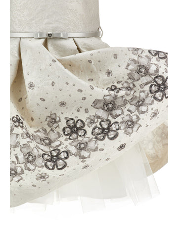 Abito Bambina Gioielli Lurex Broccato