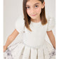 Abito Bambina Gioielli Lurex Broccato
