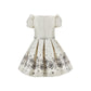 Abito Bambina Gioielli Lurex Broccato