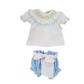 Completo con collo punto smock Naxos