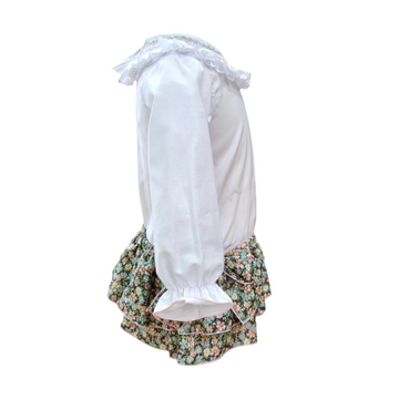 Completo bimba ricamo punto smock