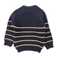 Pullover bimbo a righe con bottoni