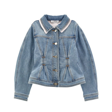 Giacchino Bimba Chic denim con strass