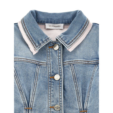 Giacchino Bimba Chic denim con strass