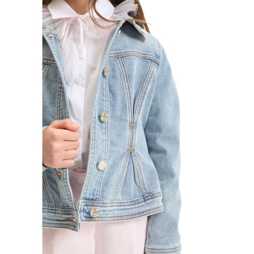 Giacchino Bimba Chic denim con strass