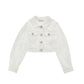 Giacca Bambina Denim bottoni gioiello