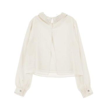 Camicia Bimba Georgette con strass