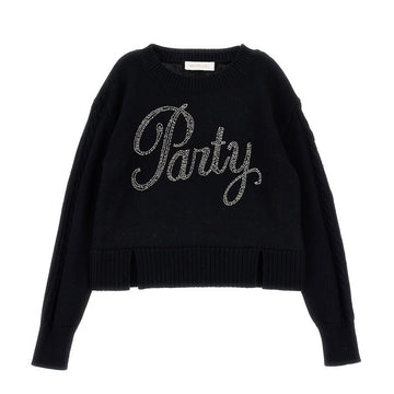 Maglione Bimba Party in cotone e lana