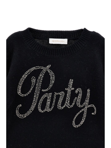 Maglione Bimba Party in cotone e lana