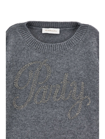Maglione Bimba Party in cotone e lana