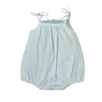 Pagliaccetto neonato in cotone seersucker