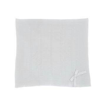 Copertina in filo cotone e fiocchetto