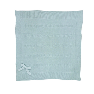 Copertina in filo cotone e fiocchetto