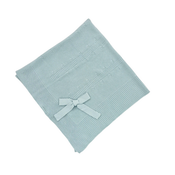 Copertina in filo cotone e fiocchetto