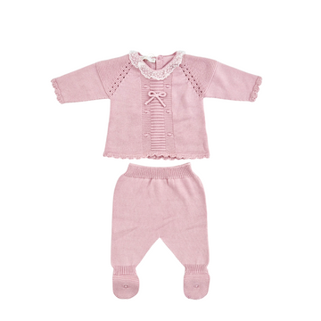 Completo in filo cotone e pizzo