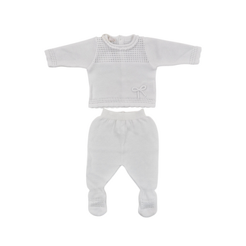 Completo in filo cotone con trafori