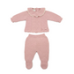 Completo con trecce cuori e pizzo