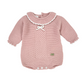 Pagliaccetto neonata con collo a balze