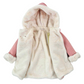 Cappottino neonata eco pelliccia e cappuccio