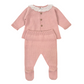 Completo neonata con fiocchetto e trecce