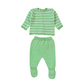 Completo in filo cotone a righe Pecesa
