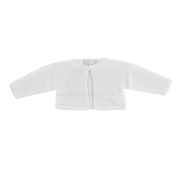 Cardigan neonata filo cotone un bottone