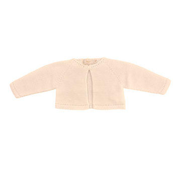Cardigan neonata filo cotone un bottone