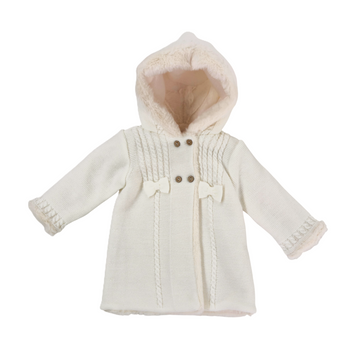 Cappotto Bimba con cappuccio ecopelliccia