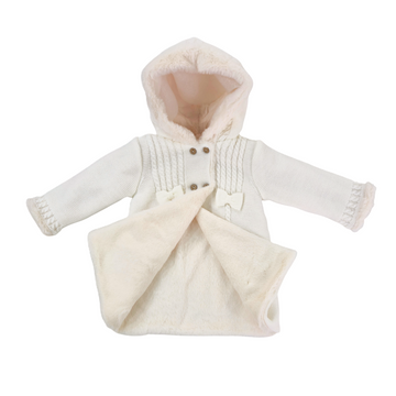 Cappotto Bimba con cappuccio ecopelliccia