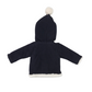 Cappotto Bimbo doppiopetto Blù con cappuccio