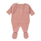 Tutina neonata con collo in piquet