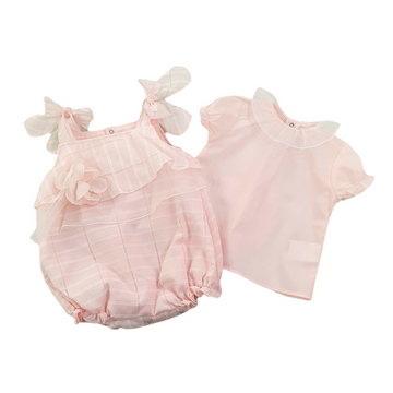 Completo pagliaccetto neonata 2 pezzi