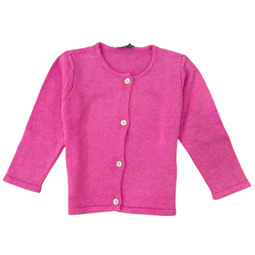 Cardigan Bambina in filo cotone glicine