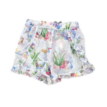 Copricostume shorts stampa "Ariel"