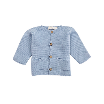Cardigan in filo cotone neonato Basic