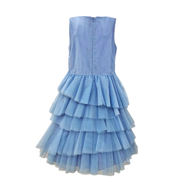 Abito Bimba cerimonia in tulle con balze