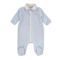 Tutina neonato in ciniglia con punto smock