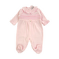 Tutina neonata in ciniglia punto smock