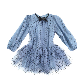 Abito bimba in tulle pois a'lapage