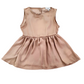 Top bimba mano seta cut out e fiocco