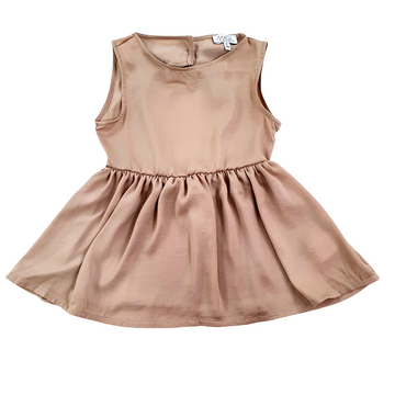 Top bimba mano seta cut out e fiocco