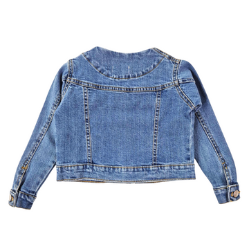 Giubbino Bimba Jeans corto senza collo