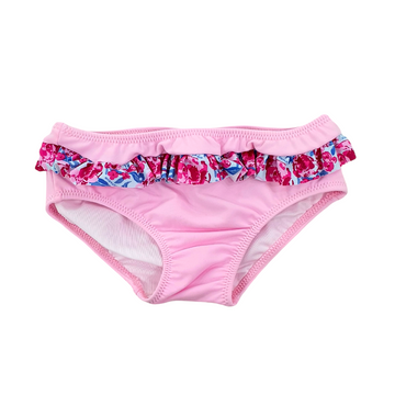 Costume slip neonata con balza rose