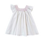 Abito bimba misto lino con punto smock