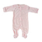 Tutina neonata ciniglia con punto smock Rosa