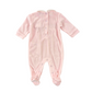 Tutina in ciniglia neonata con punto smock