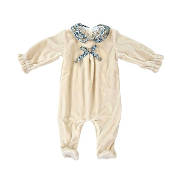 Tutina neonata in ciniglia collo Liberty