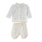 Completo neonato cotone e velluto punto raso