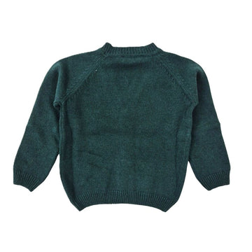 Cardigan Bambino in tricot verde