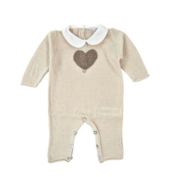 Tutina neonati in tricot cuore